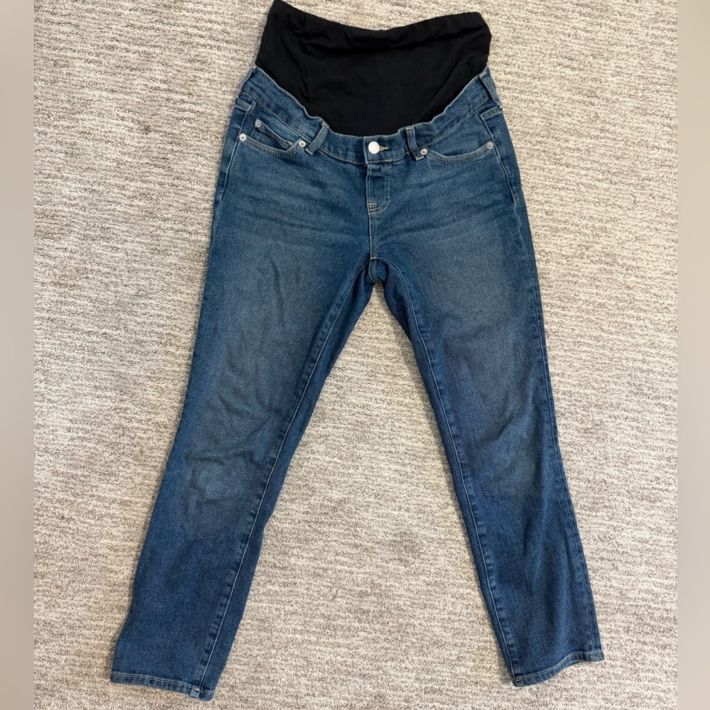 GAP Women's Full Panel Blue Maternity Jeans